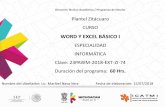 WORD Y EXCEL BÁSICO I - Instituto de Capacitación para ...