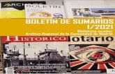 BOLETÍN DE SUMARIOS 1/2021 Biblioteca auxiliar. Archivo ...