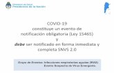 COVID-19 constituye un evento de notificación obligatoria ...