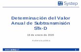 Determinación del Valor Anual de Subtransmisión STx-D