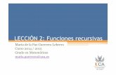 LECCIÓN 2: Funciones recursivas - UCA