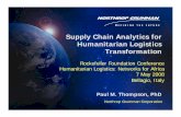Supply Chain Analytics for Humanitarian Logistics