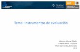 Tema: Instrumentos de evaluación