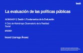 La evaluación de las políticas públicas