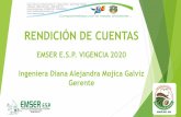 EMSER E.S.P. VIGENCIA 2020 Ingeniera Diana Alejandra ...