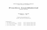Practice Test Material