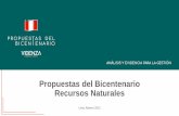 Propuestas del Bicentenario Recursos Naturales