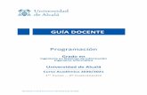 GUÍA DOCENTE Programación - Universidad de Alcalá (UAH ...