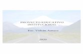 PROYECTO EDUCATIVO INSTITUCIONAL Esc. Volcán Antuco 2020