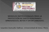 MODELOS INSTITUCIONALES PARA LA PROTECCIÓN DE DATOS ...