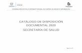 CATÁLOGO DE DISPOSICIÓN DOCUMENTAL 2020 SECRETARÍA DE SALUD