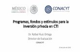 Programas, fondos y estímulos para la inversión privada en CTI