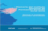 Memoria del Instituto Nacional de Formación Docente 2016-2019
