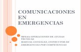 COMUNICACIONES EN EMERGENCIA