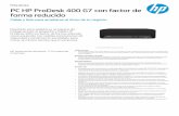forma reducido PC HP ProDesk 400 G7 con factor de