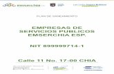 EMPRESAS DE SERVICIOS PUBLICOS EMSERCHIA ESP. NIT ...