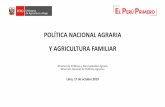 POLÍTICA NACIONAL AGRARIA Y AGRICULTURA FAMILIAR