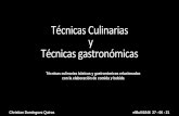 Técnicas Culinarias y Técnicas gastronómicas