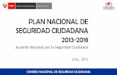 PLAN NACIONAL DE SEGURIDAD CIUDADANA 2013-2018