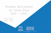 Pruebas Nacionales en Costa Rica 2020 - 2021