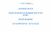 ANEXO DEPARTAMENTO DE ÁRABE CURSO 21/22