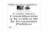 Carlos Marx Contribución a la crítica de la Economía Política