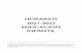 HORARIOS 2021-2022 EDUCACIÓN INFANTIL