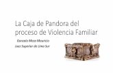La Caja de Pandora del proceso de Violencia Familiar