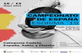 Campeonato de España Cadete de Esgrima – VALENCIA 2019