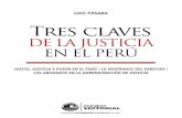 TRES CLAVES DE LA JUSTICIA EN EL PERÚ