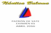 PATRÓN DE YATE EXAMEN 01 - Escuela Náutica Baluma