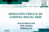 RENDICIÓN PÚBLICA DE CUENTAS INICIAL 2020