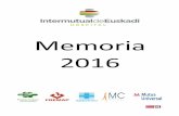 Memoria 2016 Hospital Intermutual de Euskadi