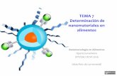 TEMA 7 Determinación de nanomateriales en alimentos