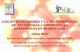 LOS INVESTIGADORES Y LA TRANSFERENCIA DE TECNOLOGÍA A ...