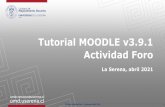 Tutorial MOODLE v3.9.1 Actividad Foro