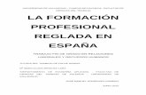 LA FORMACIÓN PROFESIONAL REGLADA EN ESPAÑA
