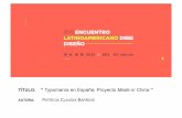 TÍTULO: Typomanía en España: Proyecto Made in China