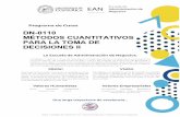 DN-0110 MÉTODOS CUANTITATIVOS PARA LA TOMA DE DECISIONES II