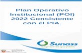 Plan Operativo Institucional (POI) 2022 Consistente con el