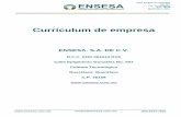 Currículum de empresa - ENSESA