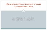 FÁRMACOS CON ACTIVIDAD A NIVEL GASTROINTESTINAL