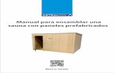 Manual para ensamblar una sauna con paneles prefabricados
