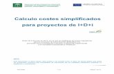 Calculo costes simplificados para proyectos de I+D+i