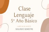 Clase Lenguaje 5º Año Básico