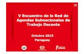 V Encuentro de la Red de Agendas Subnacionales de Trabajo ...