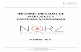 INFORME MENSUAL DE MERCADOS Y CARTERAS ASESORADAS