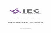 INSTITUTO ELECTORAL DE COAHUILA MANUAL DE ORGANIZACIÓN …