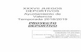 XXXVII JUEGOS DEPORTIVOS Ayuntamiento de Valencia ...
