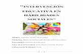 “INTERVENCIÓN EDUCATIVA EN HABILIDADES SOCIALES”